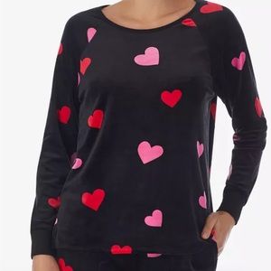 NWT Kate Spade New York Velvet Heart Pajama Top